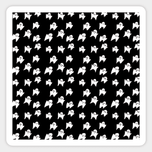 Haloween Party Kawaii Ghosts in black Pattern Magnet